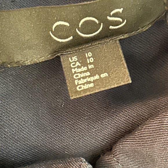 COS Navy Blue Long Sleeve Boxy Top - Picture 5 of 5